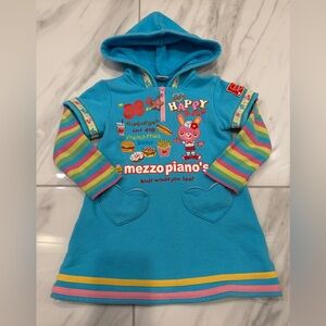 Vintage mezzo piano hoodie dress size：100